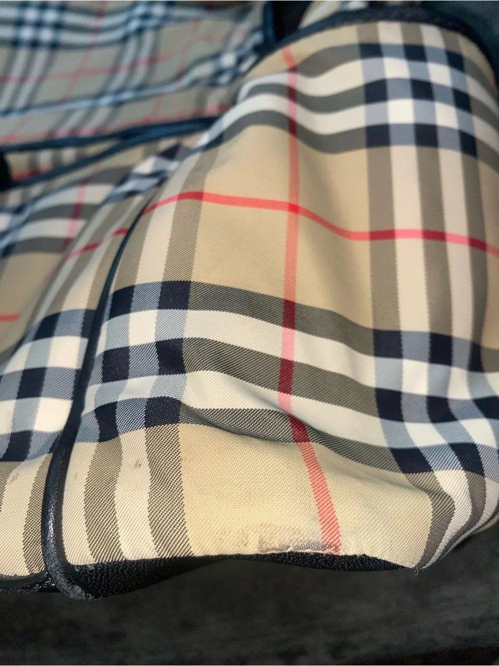 Burberry Beige Check Diaper Bag - Great Condition
